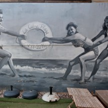 Mural in a bar on the beach of Torre de Benagalbon